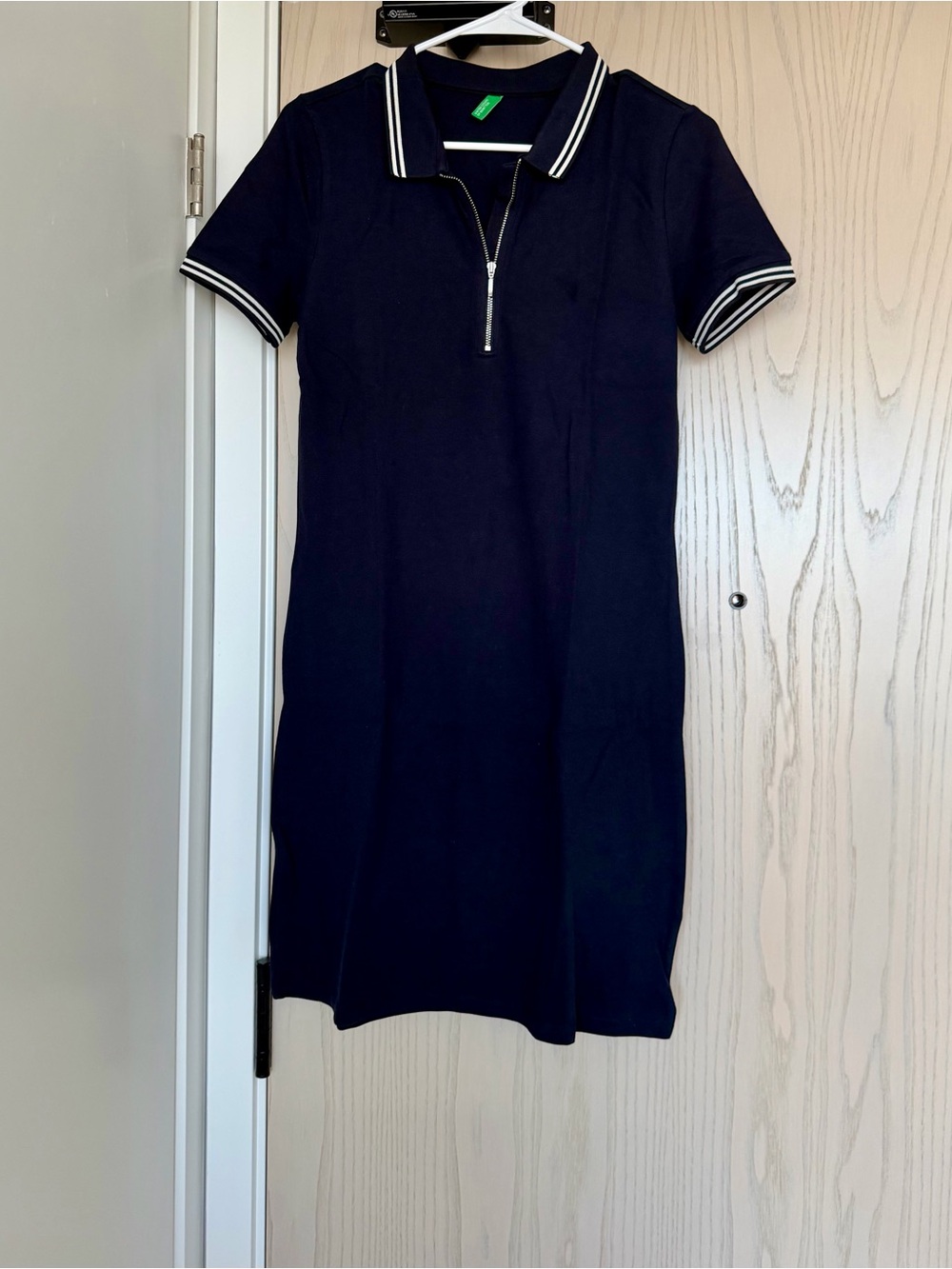 Benetton Women’s Navy Polo Zip-Front Dress